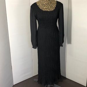 French Connection L/S Sheer Black Dress